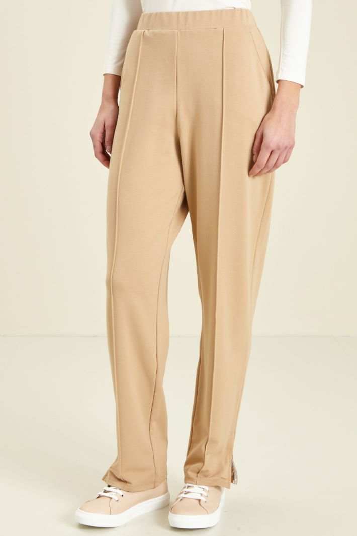 Pantaloni carrot in cotone - CAMMELLO - Fashion Market - 2