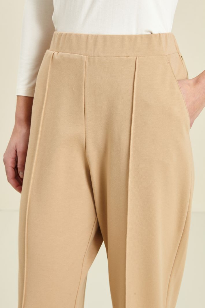 Pantaloni carrot in cotone - CAMMELLO - Fashion Market - 3
