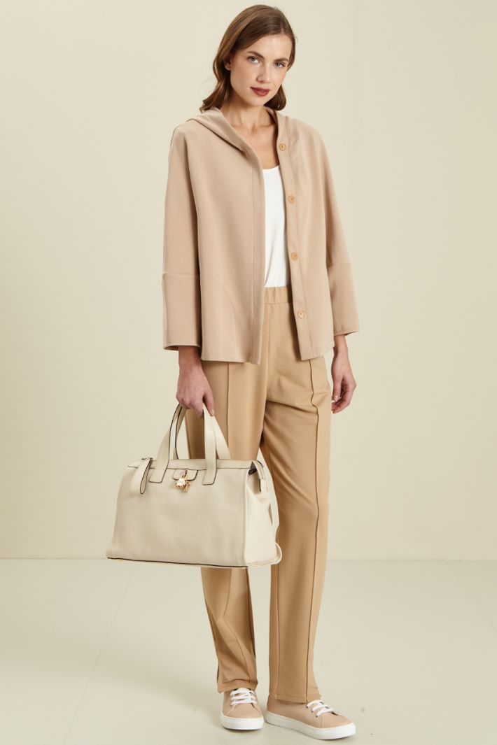 Pantaloni carrot in cotone - CAMMELLO - Fashion Market