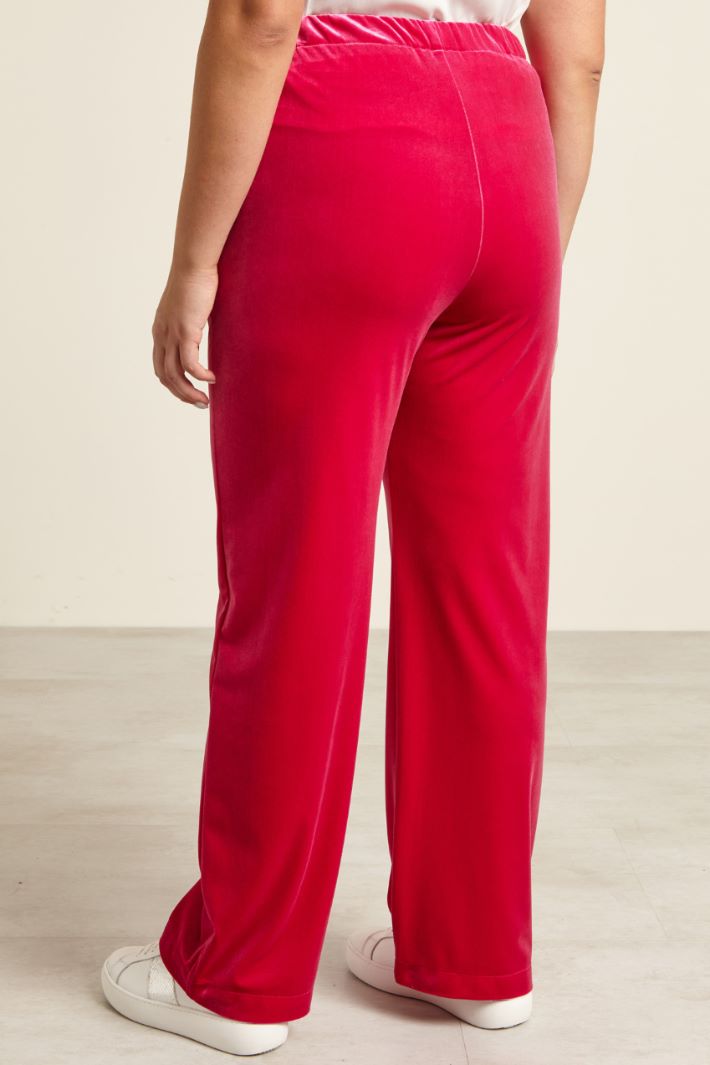 Pantaloni dritti in ciniglia - FUCSIA - Fashion Market - 4