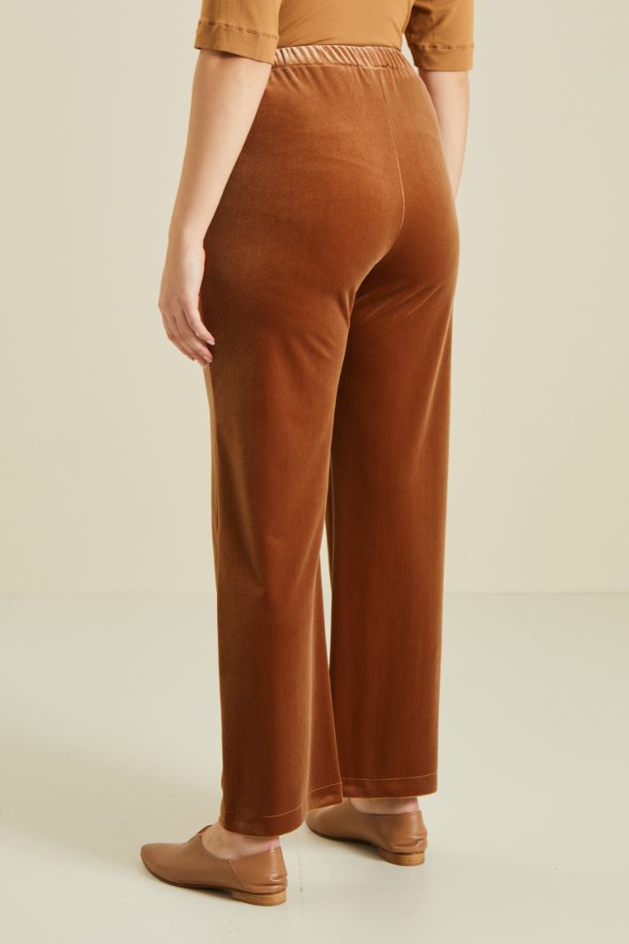 Pantaloni in jersey di velluto Fashion Market - 4