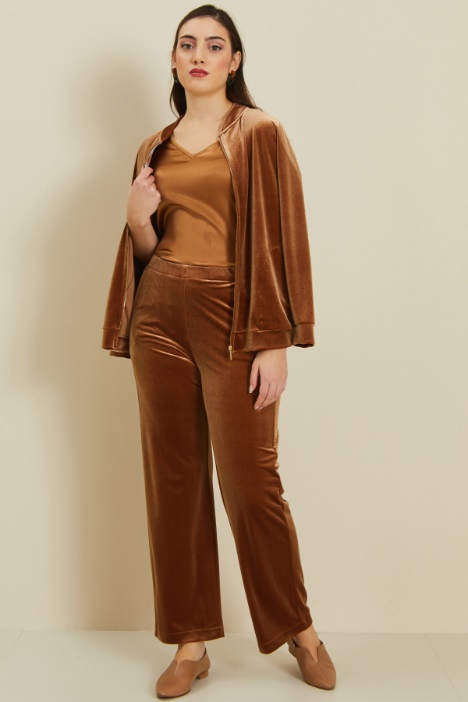 Pantaloni in jersey di velluto Fashion Market