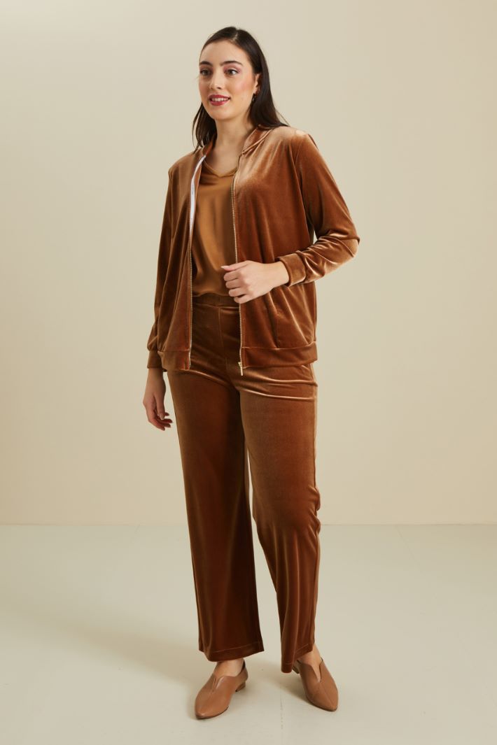 Felpa in jersey di velluto Fashion Market