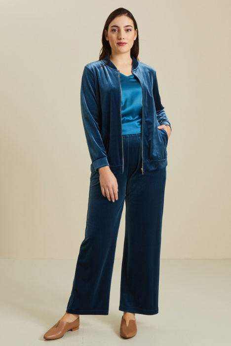 Felpa in jersey di velluto Fashion Market