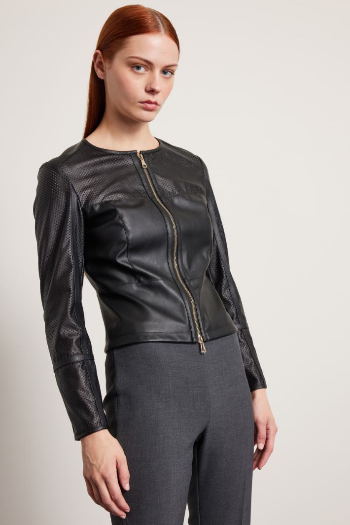 Biker traforato - NERO - Fashion Market - 2