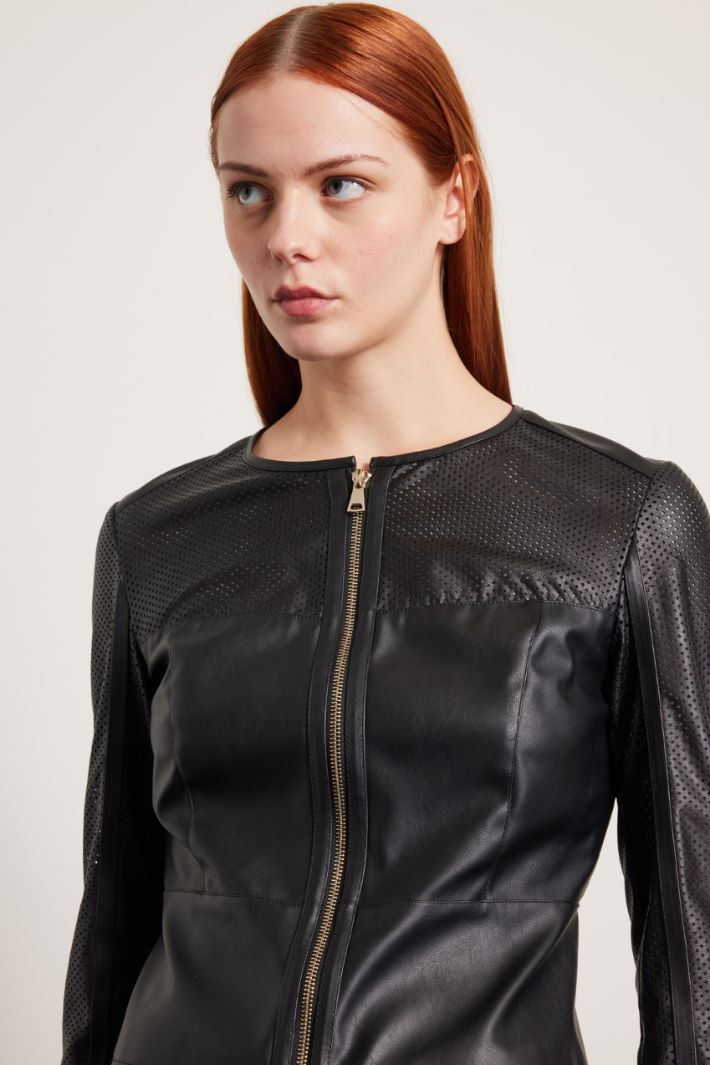 Biker traforato - NERO - Fashion Market - 3