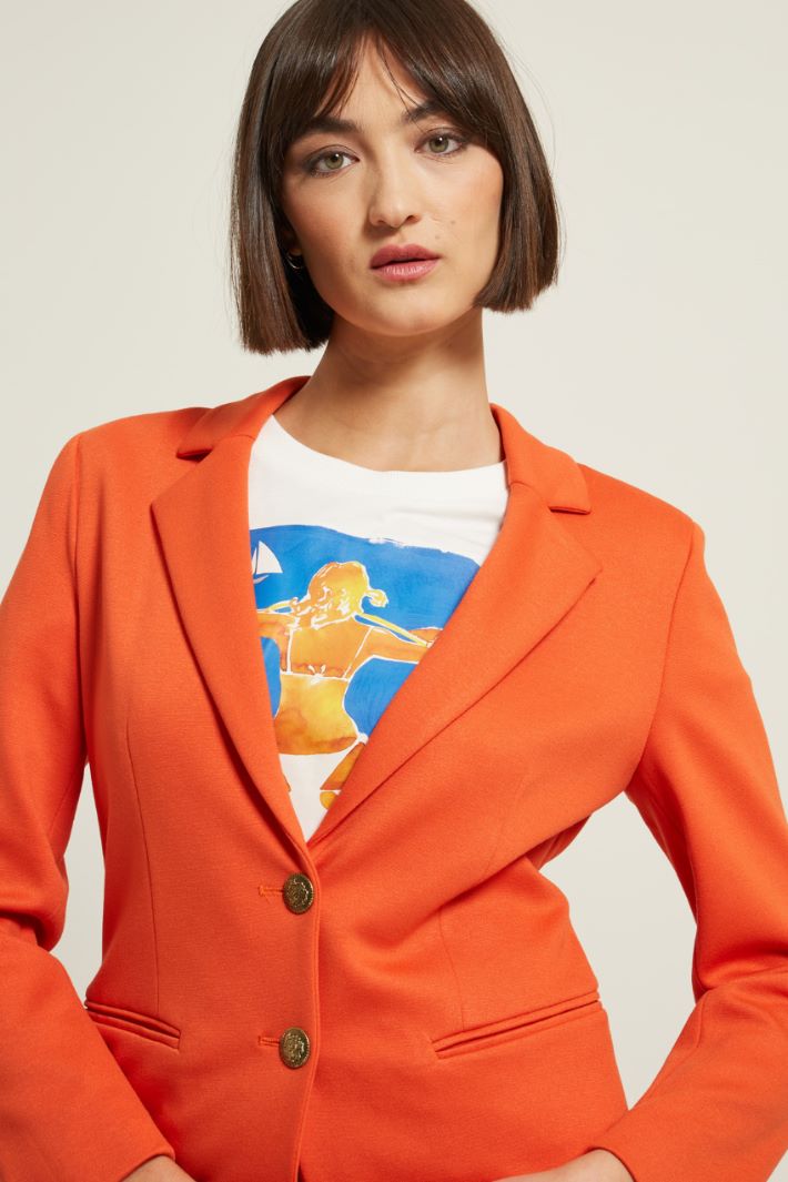 Blazer con bottoni in metallo Fashion Market - 3