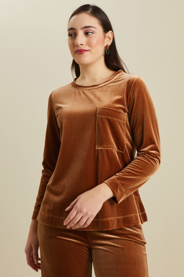Felpa in jersey di velluto Fashion Market - 2