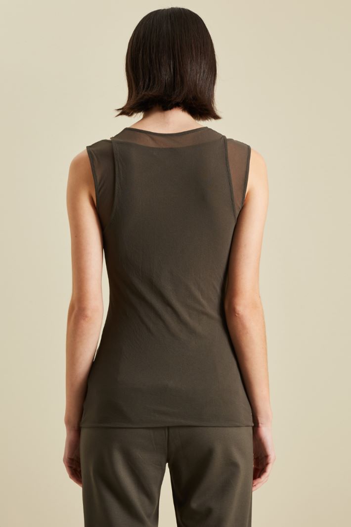 Top in tulle stretch Fashion Market - 4