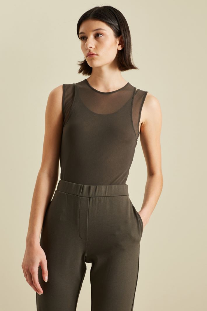 Top in tulle stretch Fashion Market - 2