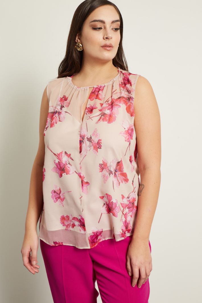 Top in georgette stampata Fashion Market - 2