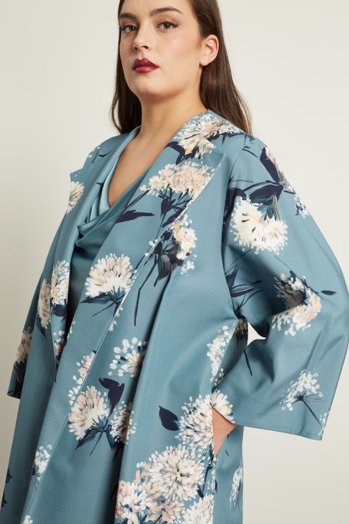Soprabito in faille stampato - AVIO CHIARO - Fashion Market - 3