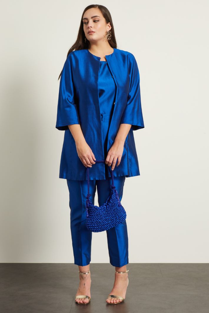 Spolverino in shantung di seta - BLUETTE - Fashion Market