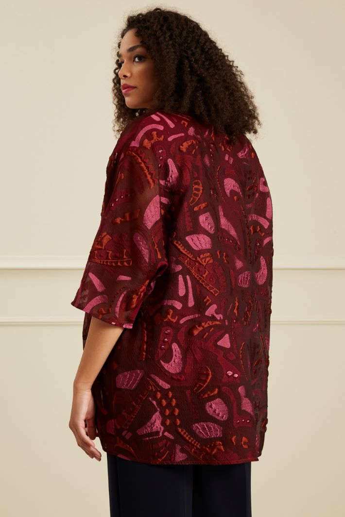 Spolverino in organza - BORGOGNA - Fashion Market - 4