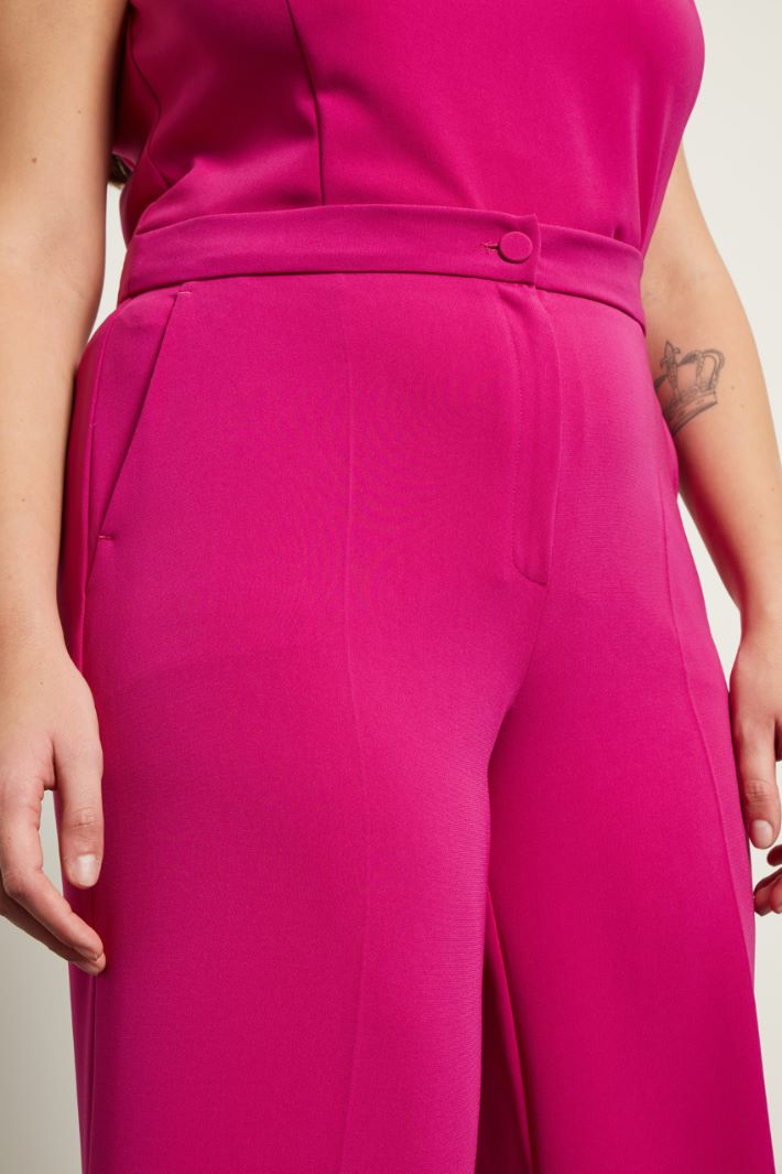 Pantaloni a palazzo con piega Fashion Market - 3