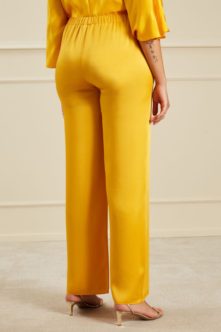 Pantaloni in raso - GIALLO SOLE - Fashion Market - 4