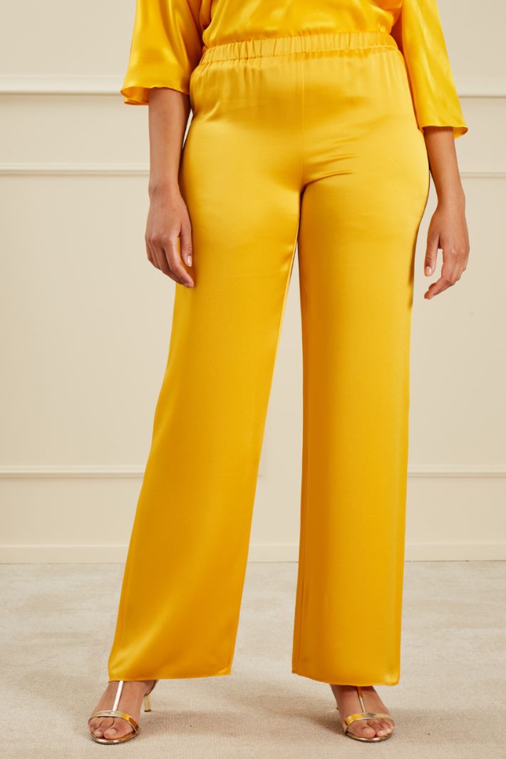 Pantaloni in raso - GIALLO SOLE - Fashion Market - 2