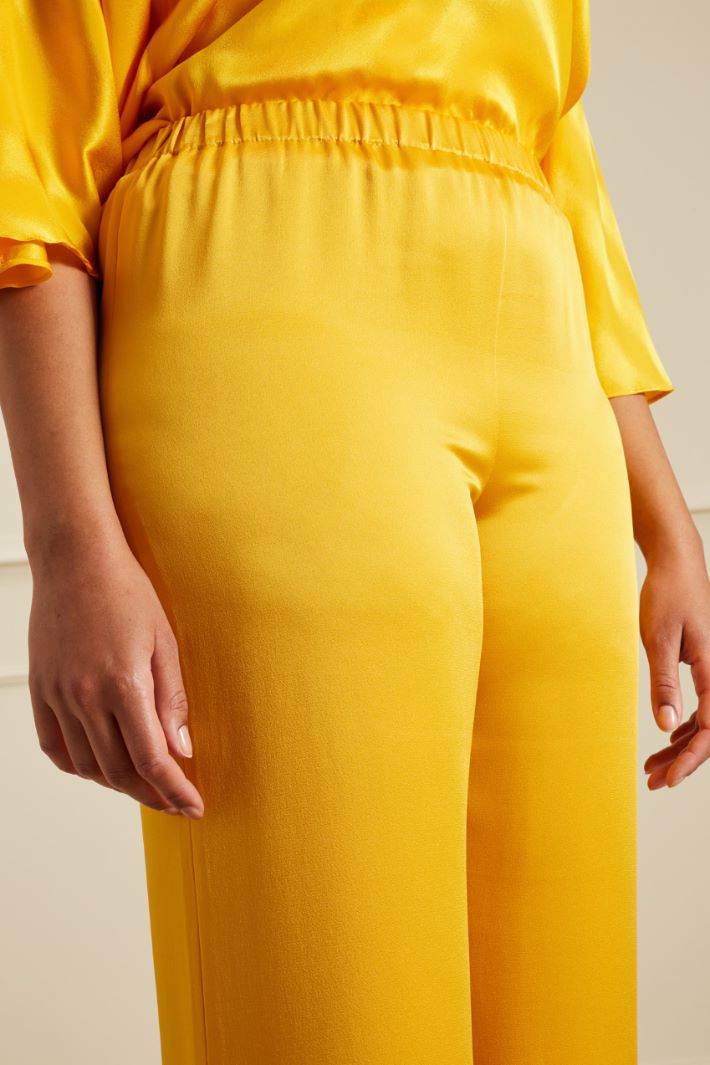 Pantaloni in raso - GIALLO SOLE - Fashion Market - 3