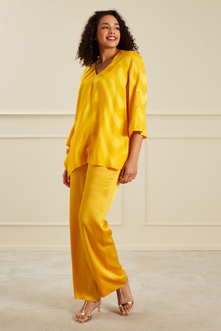 Pantaloni in raso - GIALLO SOLE - Fashion Market