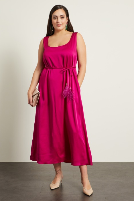 Abito in raso con tasche Fashion Market