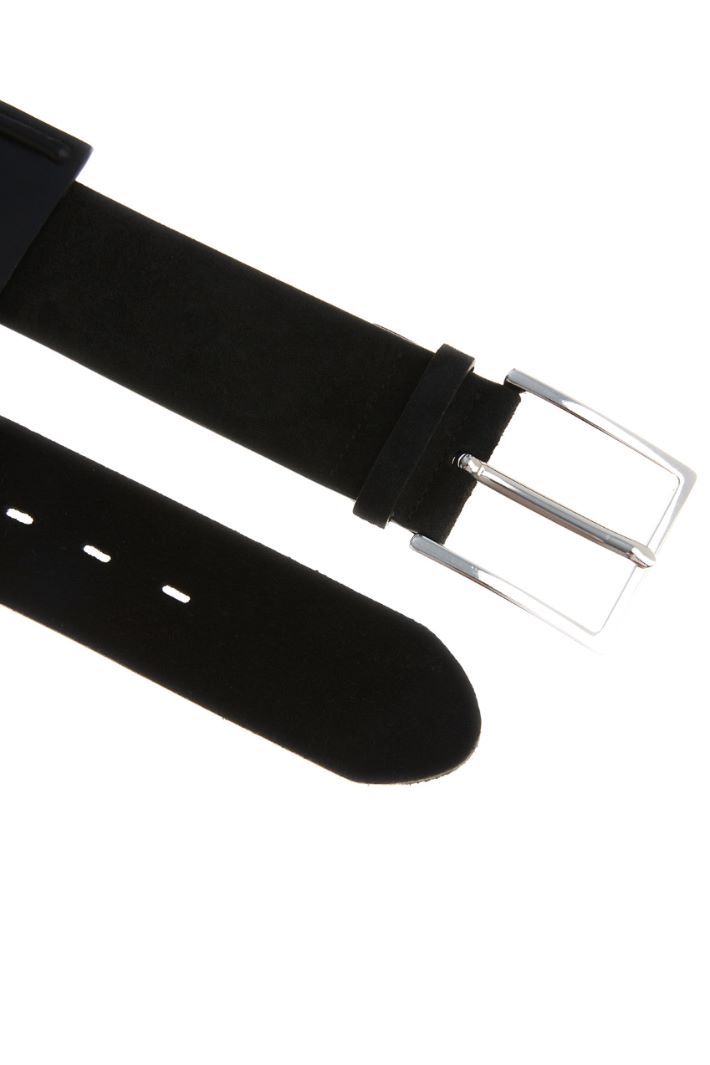 Cintura in pelle e suede - NERO - Fashion Market - 2