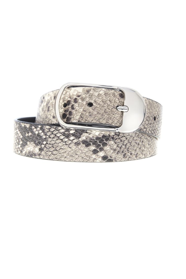 Cintura in pelle stampa pitone - ROCCIA - Fashion Market