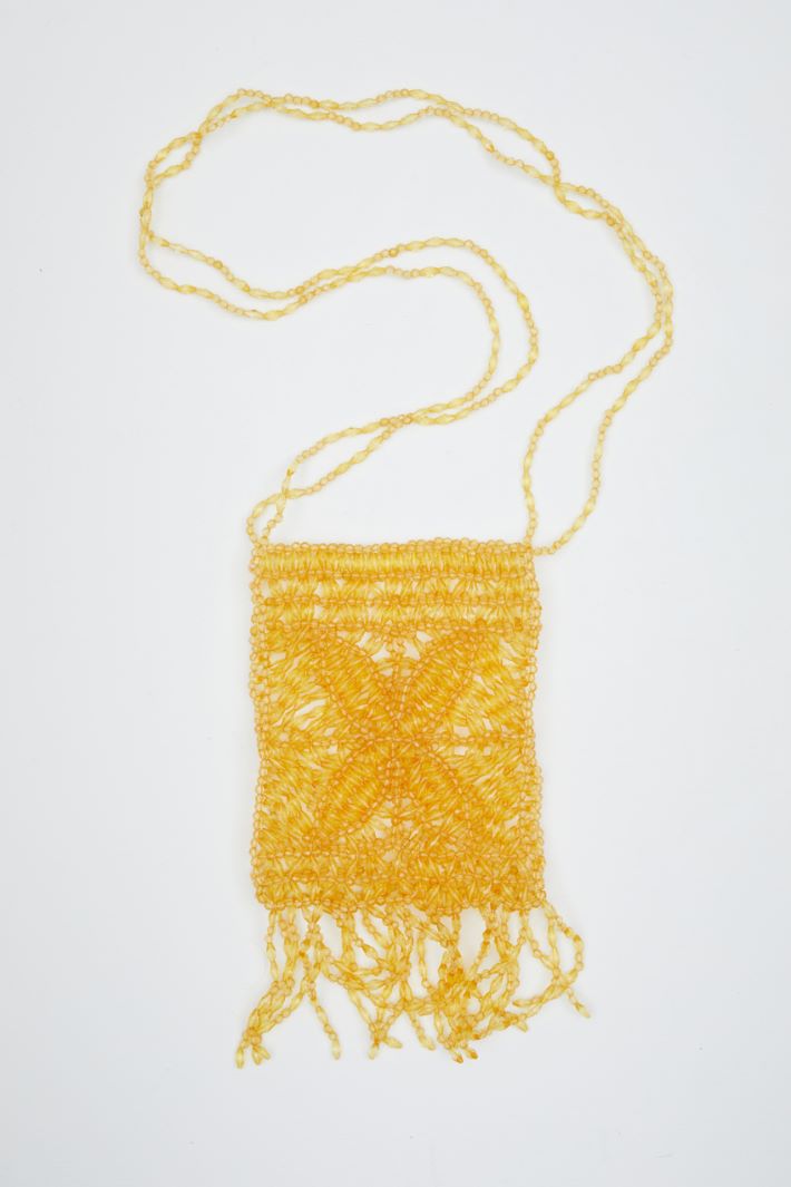 Mini tracolla di perline - GIALLO - Fashion Market