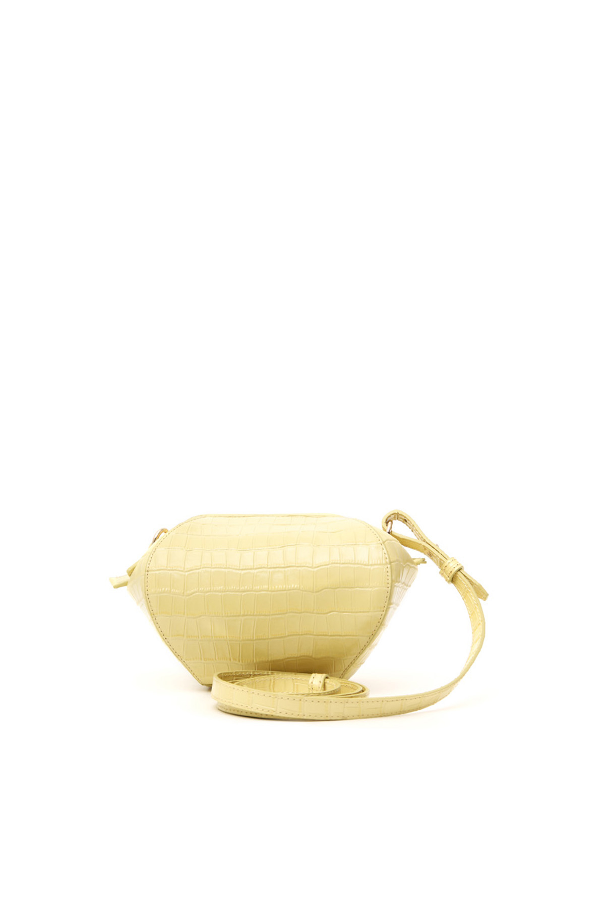 Borsa geometrica in pelle - GIALLO PASTELLO - Fashion Market - 4