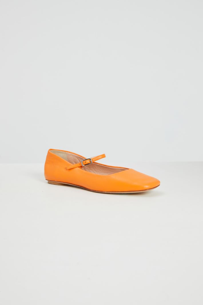 Ballerine con cinturino - ARANCIONE - Fashion Market - 2