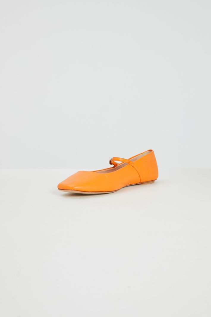 Ballerine con cinturino - ARANCIONE - Fashion Market - 3