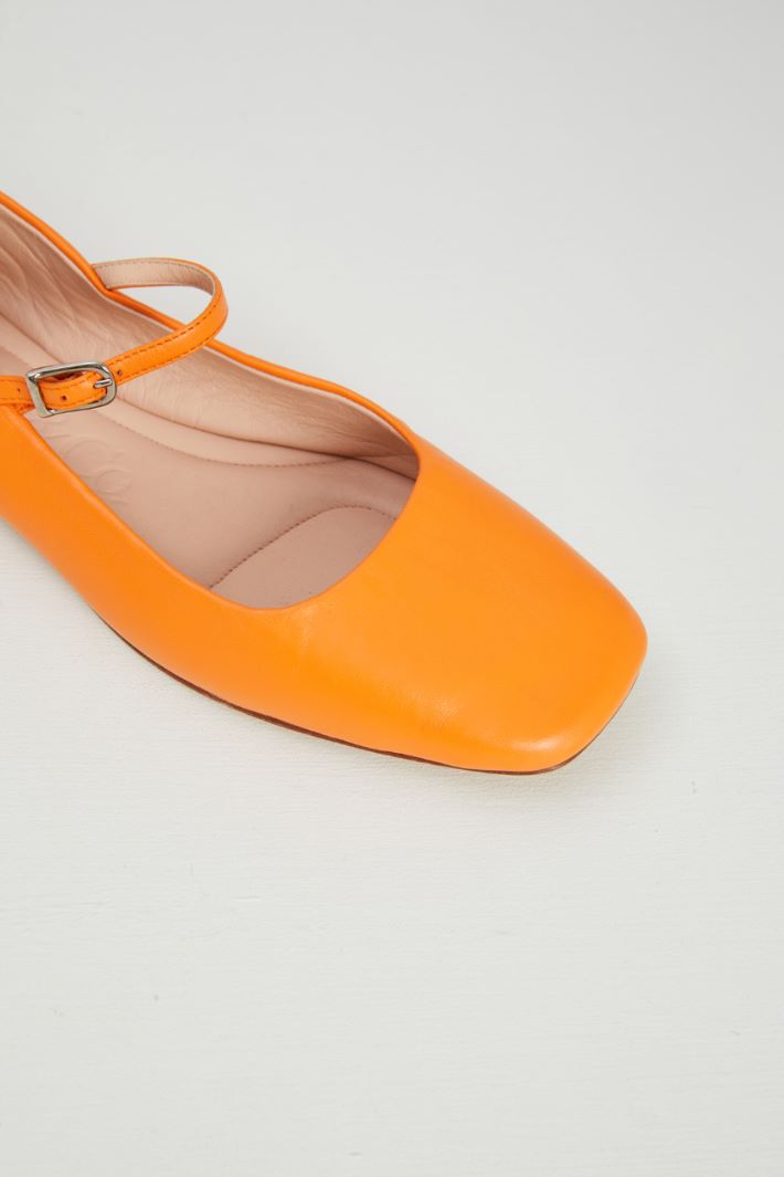 Ballerine con cinturino - ARANCIONE - Fashion Market - 4