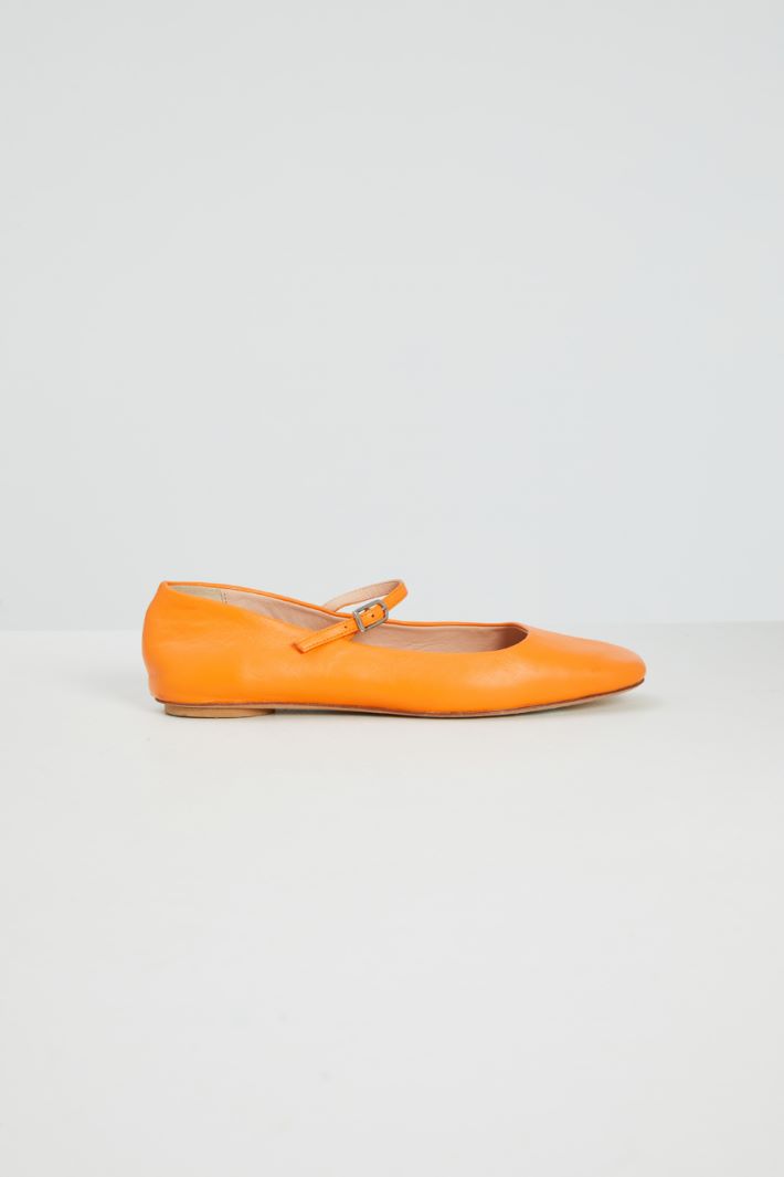 Ballerine con cinturino - ARANCIONE - Fashion Market