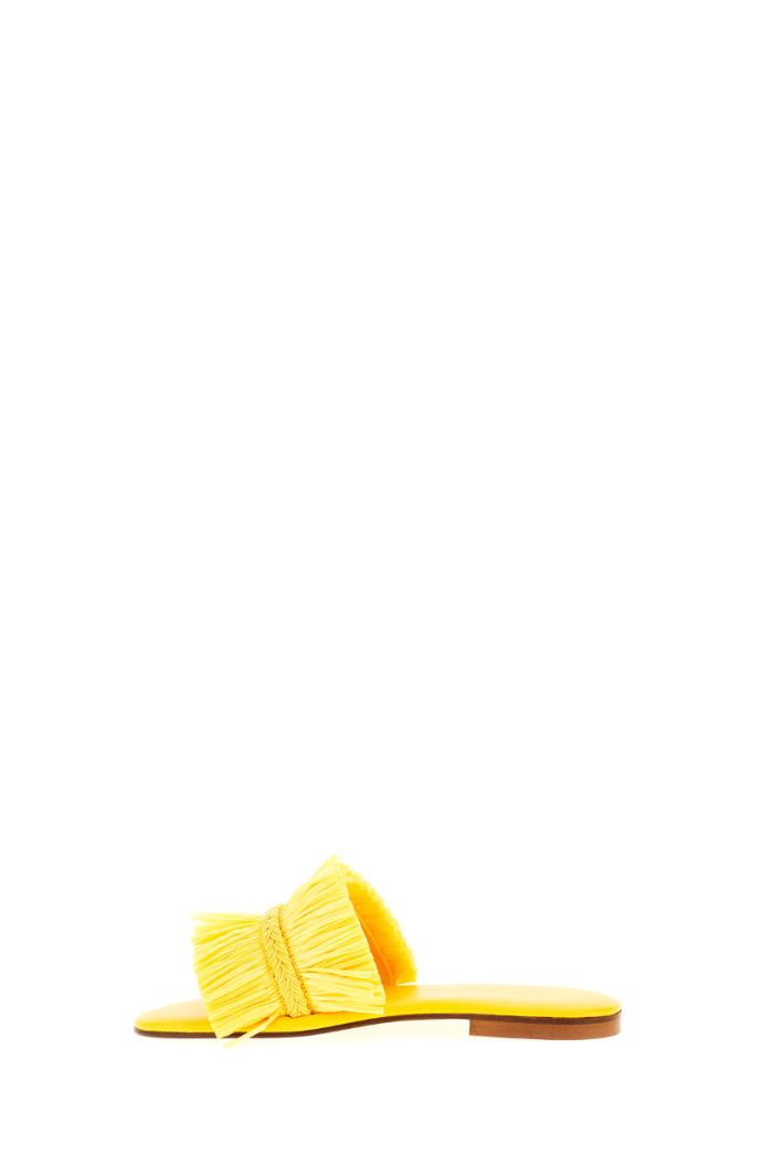 Ciabatte in rafia - GIALLO CANARINO - Fashion Market - 3