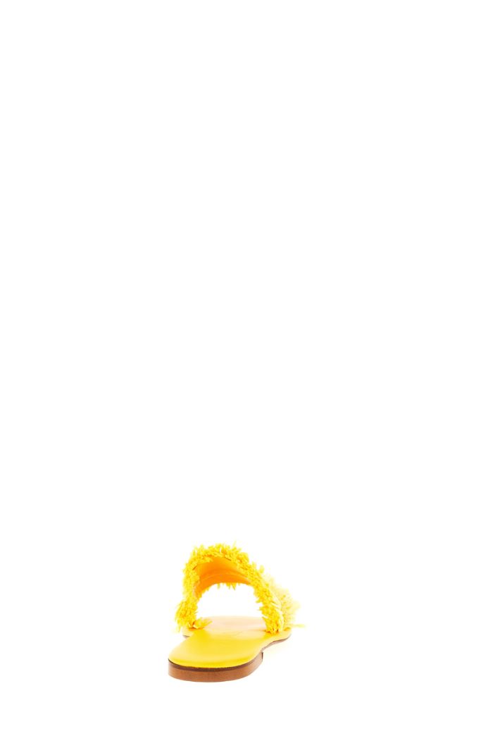Ciabatte in rafia - GIALLO CANARINO - Fashion Market - 4