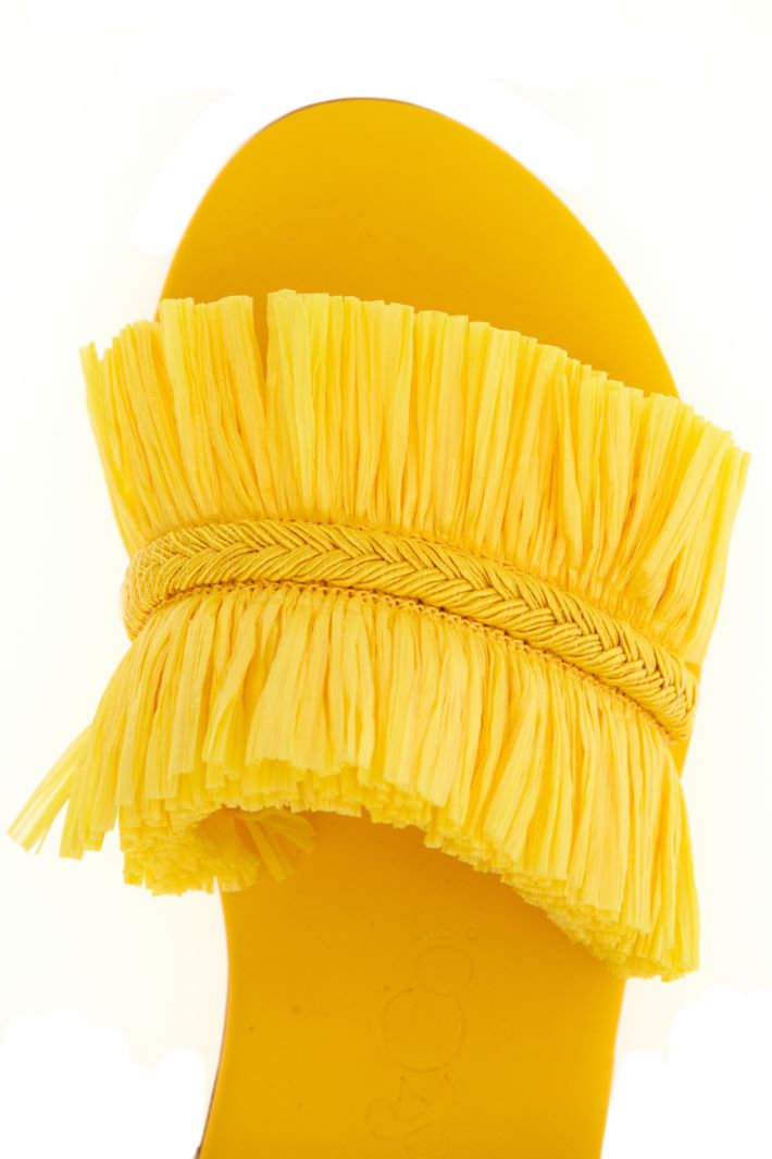 Ciabatte in rafia - GIALLO CANARINO - Fashion Market - 5