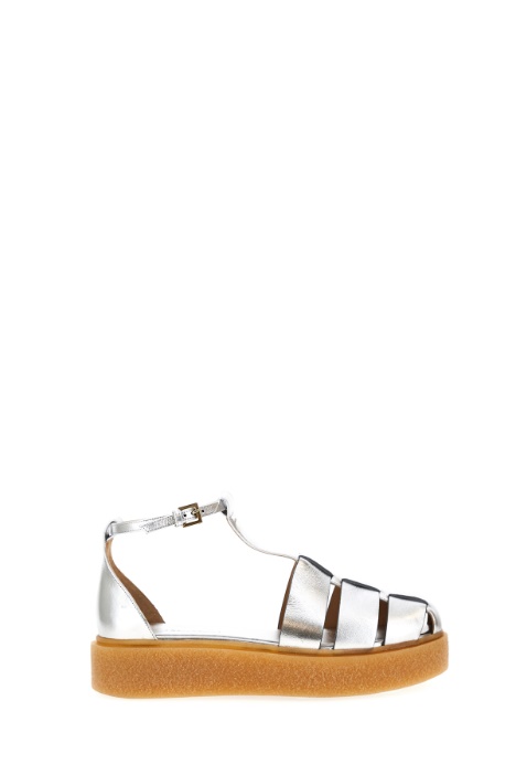 Sandalo in pelle laminata Fashion Market