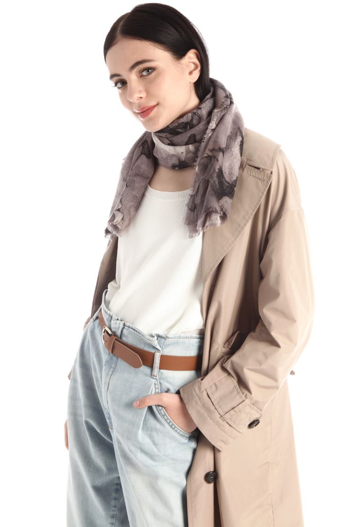 Stola a fantasia - GRIGIO - Fashion Market