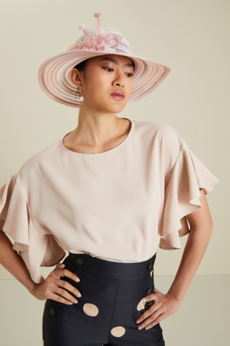 Cappello con fiore in tulle Fashion Market