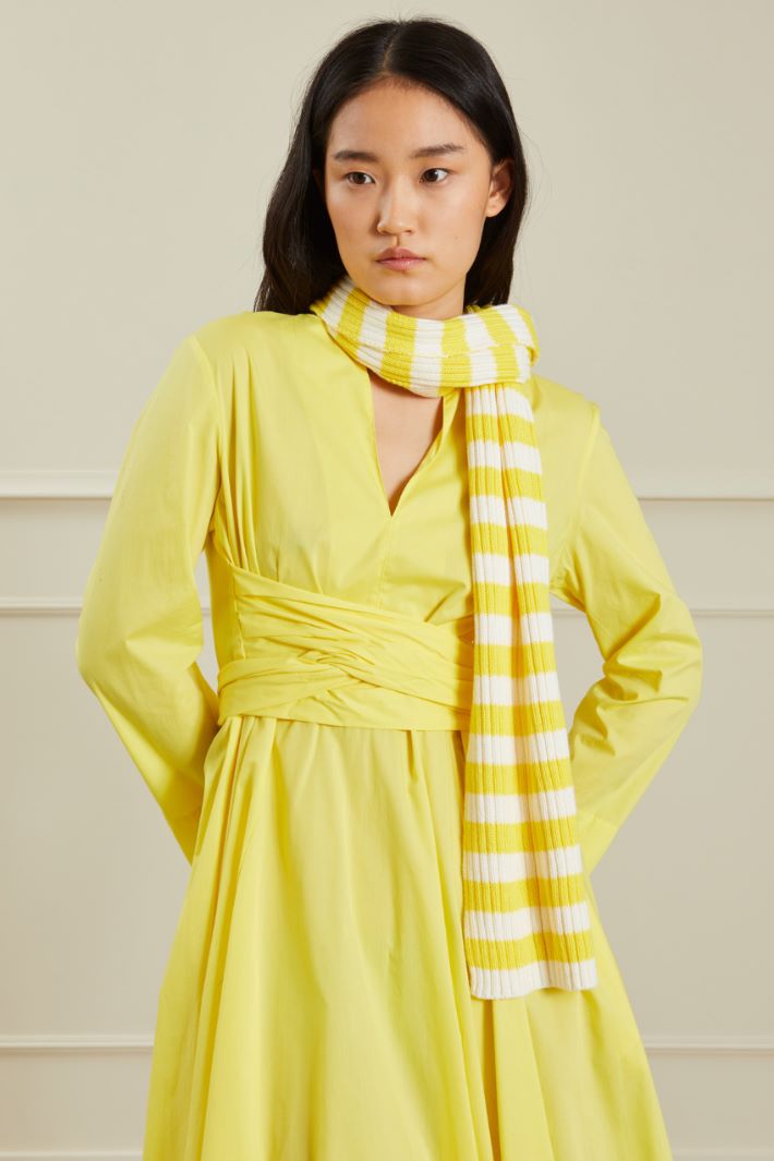 Sciarpa in maglia - GIALLO BIANCO - Fashion Market - 2