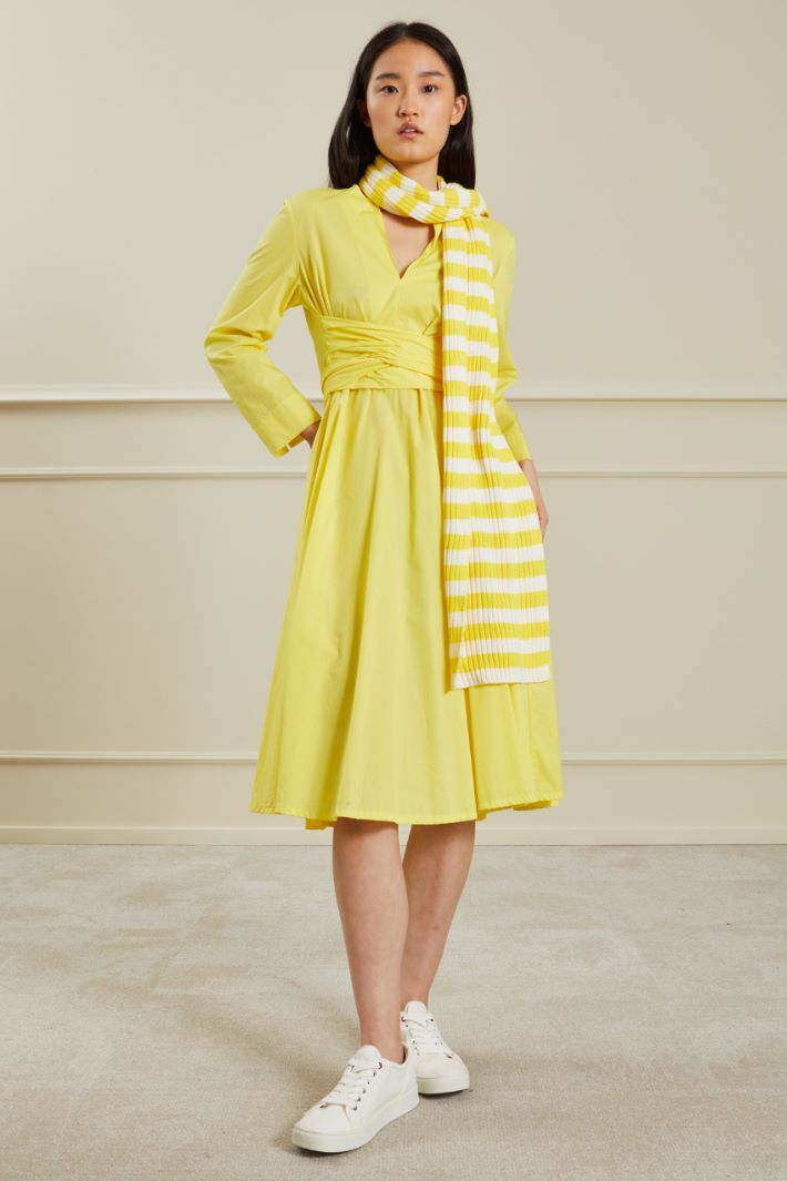 Sciarpa in maglia - GIALLO BIANCO - Fashion Market