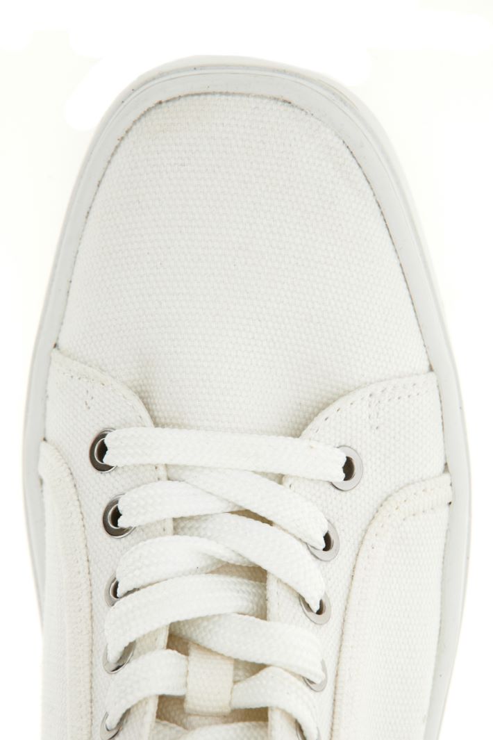 Sneakers in tela di cotone - BIANCO - Fashion Market - 5