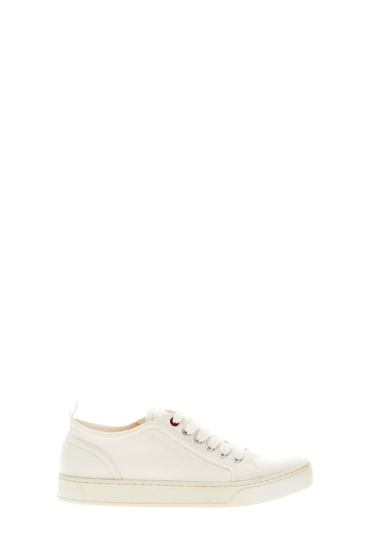 Sneakers in tela di cotone - BIANCO - Fashion Market