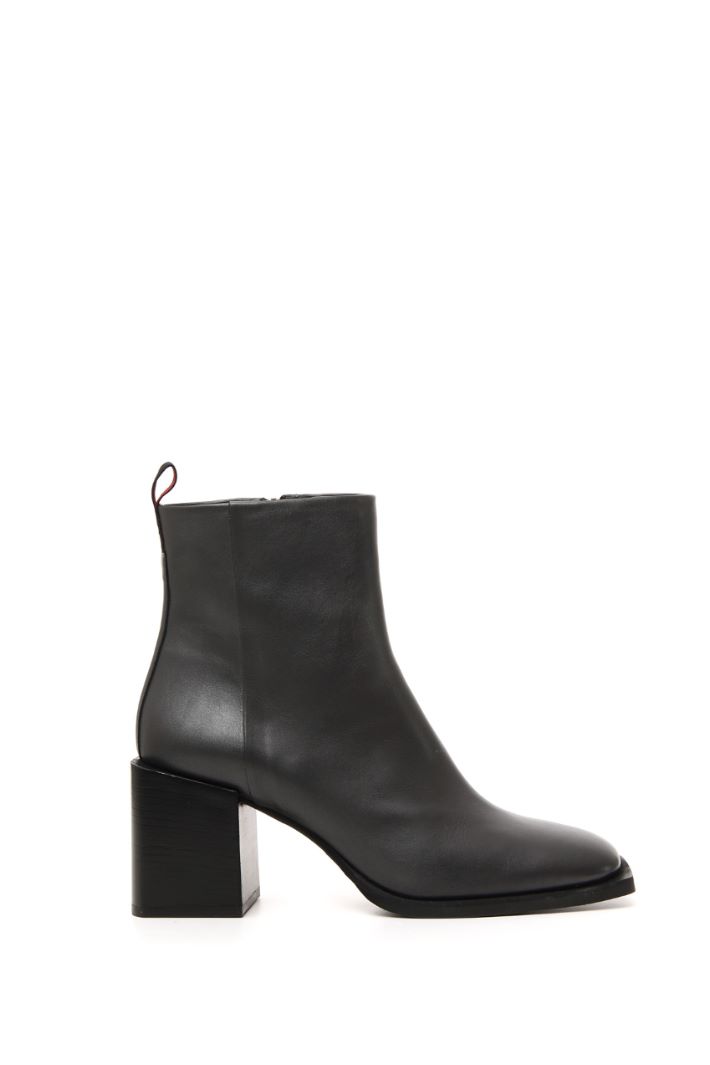 Stivaletti in pelle laminata - ANTRACITE - Fashion Market