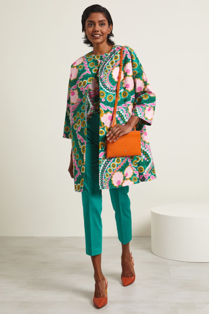 Spolverino con spacchi laterali - VERDE ROSA OCRA - Fashion Market
