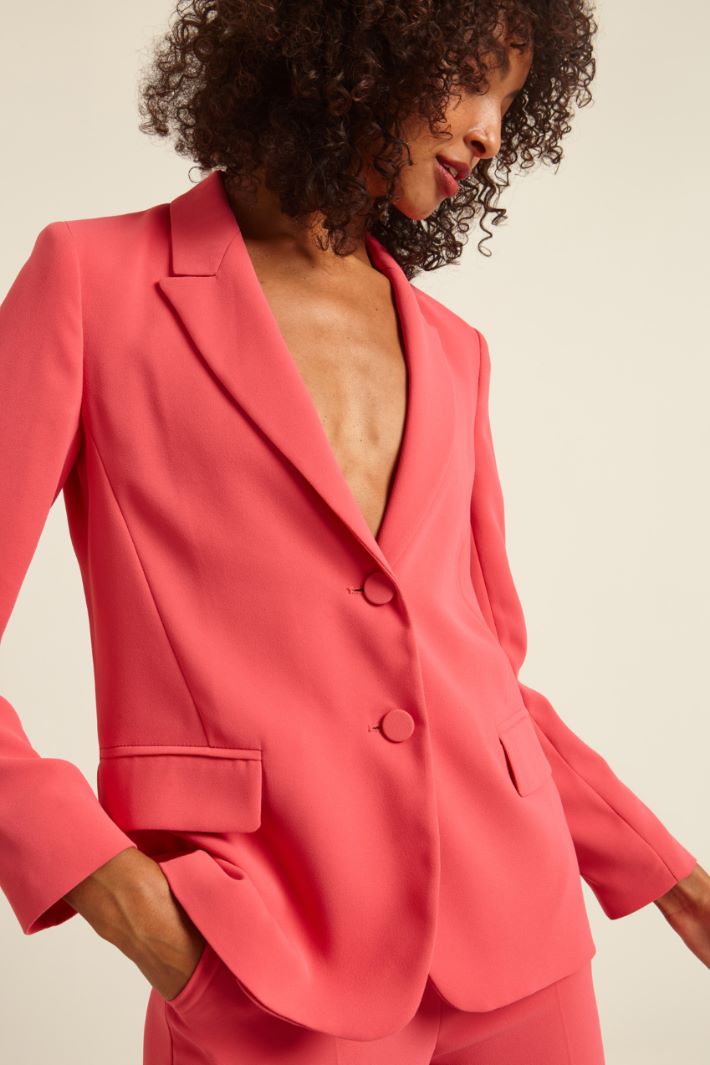 Blazer con bottoni rivestiti Fashion Market - 3