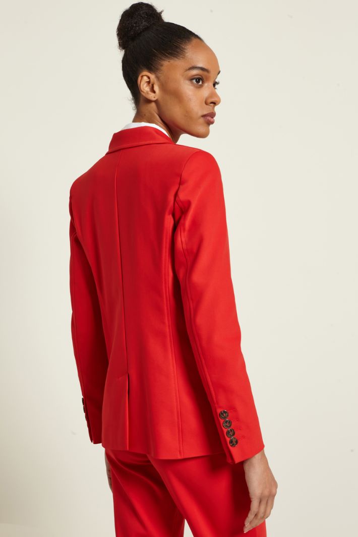 Blazer con tasche applicate - ROSSO - Fashion Market - 4