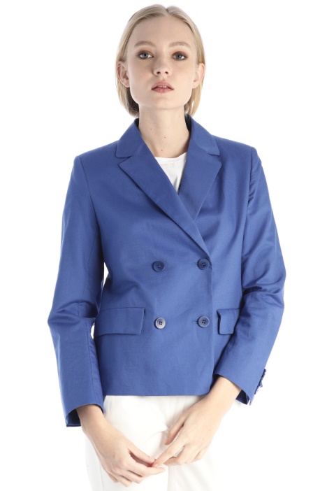 Blazer in cotone e lino Fashion Market