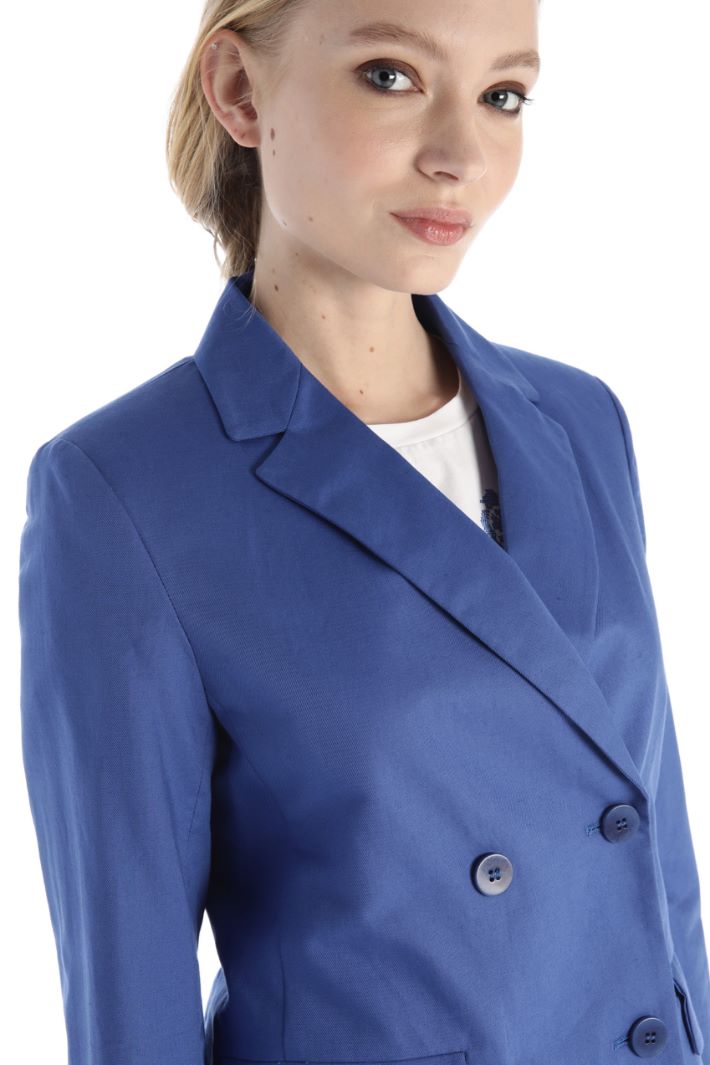 Blazer in cotone e lino - BLUETTE - Fashion Market - 3