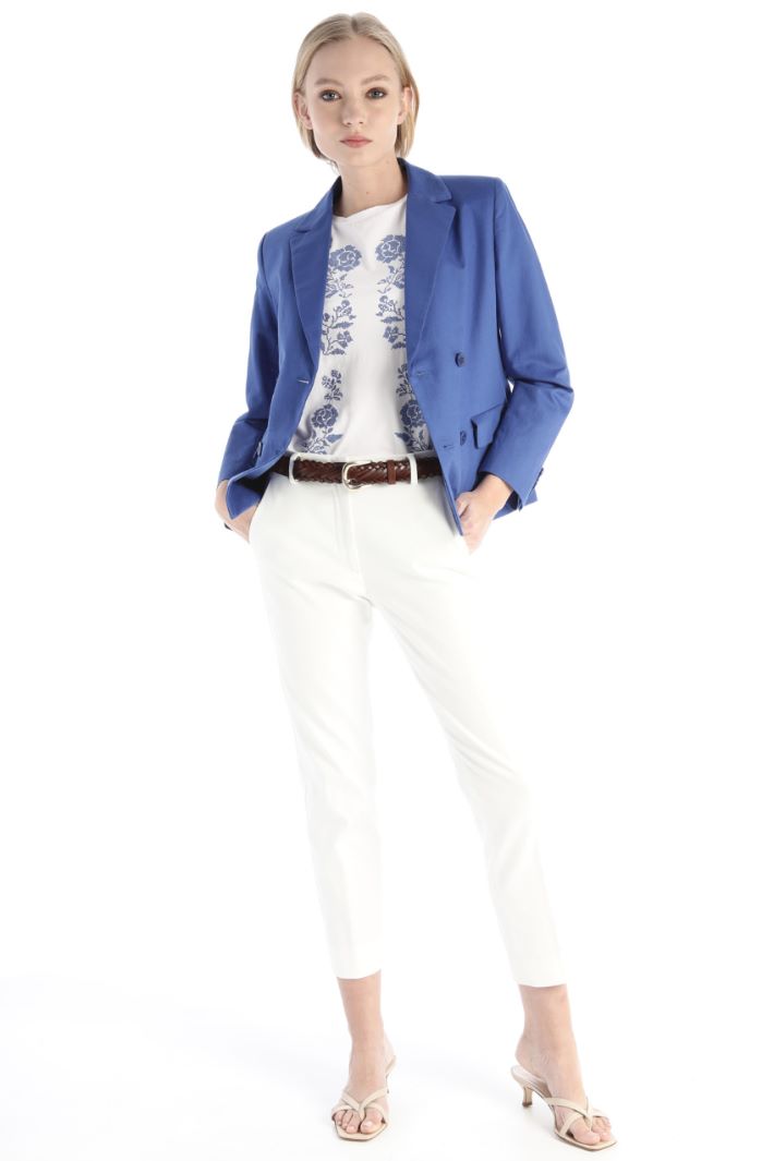 Blazer in cotone e lino - BLUETTE - Fashion Market