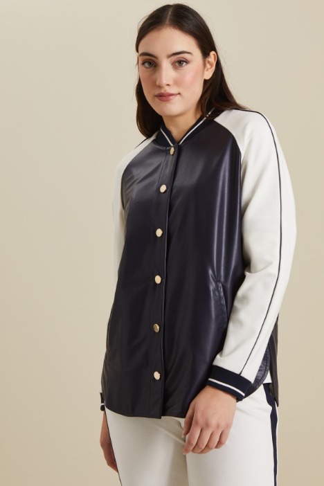 Giacca in jersey effetto pelle Fashion Market